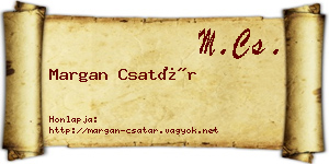Margan Csatár névjegykártya